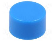 Button; 10.75mm; round; blue SCHURTER