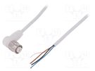 Connection lead; M12; PIN: 4; angled; 5m; plug; 250VAC; 4A; -25÷105°C LAPP