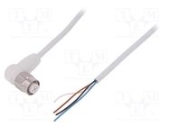 Connection lead; M12; PIN: 4; angled; 5m; plug; 250VAC; 4A; -25÷105°C LAPP
