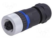 Connector: M12; plug; PIN: 5; female; 60V; IP67; screw terminal; 4A BULGIN