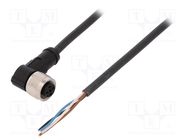 Connection lead; M12; PIN: 4; angled; 5m; plug; 250VAC; 4A; -25÷80°C LAPP