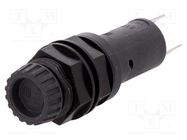 Fuse holder; cylindrical fuses; 5x20mm; 10A; on panel; black; FPG2 SCHURTER