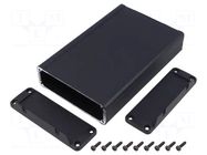 Enclosure: shielding; X: 104mm; Y: 160mm; Z: 32mm; aluminium; black HAMMOND