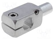 Mounting coupler; pin; D: 16mm; W: 25mm; H: 25mm; aluminium ELESA+GANTER