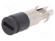 Adapter; 5x20mm; 10A; black; FEC; 250VAC; UL94V-0; -40÷85°C; IP40 SCHURTER