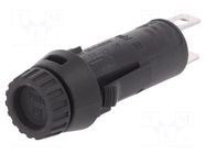 Fuse holder; 5x20mm; 10A; 250VAC; FPG3; on panel; black; UL94V-0 SCHURTER