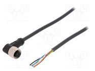 Connection lead; M12; PIN: 5; angled; 2m; plug; 60VAC; 4A; -25÷80°C LAPP