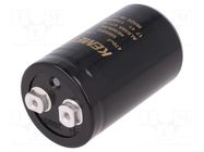 Capacitor: electrolytic; 470uF; 500VDC; Ø51x82mm; Pitch: 22.2mm KEMET