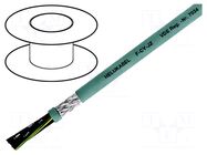 Wire; F-CY-JZ; 3G1.5mm2; shielded,tinned copper braid; PVC; grey HELUKABEL