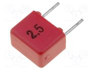 Capacitor: polypropylene; 3.3nF; 4.5x6x7.2mm; THT; ±2.5%; 5mm; tape WIMA