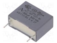 Capacitor: polypropylene; Y2; R41; 22nF; 18x6x12mm; THT; ±20%; 15mm KEMET