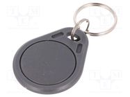 RFID pendant; ISO 11784/5,T5577; plastic; grey; 125kHz 