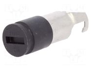 Adapter; 6.3x32mm; 10A; black; FEC; 250VAC; UL94V-0; -40÷85°C; IP40 SCHURTER
