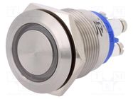 Switch: vandal resistant; Pos: 2; SPST-NO; 0.05A/24VDC; IP66; blue BULGIN