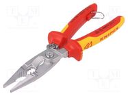 Pliers; insulated,universal; 200mm; steel; 1kVAC KNIPEX