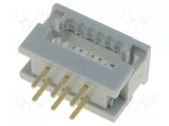 Connector: IDC; PIN: 6; SEK; IDC,THT; for ribbon cable; 2.54mm; 2x3 HARTING