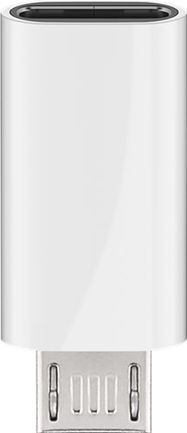 Micro-USB/USB-C™ USB OTG Hi-Speed Adapter for connecting charging cables, white - USB-C™ female > USB 2.0 micro male (type B)