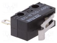 Microswitch SNAP ACTION; 1A/125VAC; 0.1A/30VDC; SPDT; ON-(ON) OMRON Electronic Components