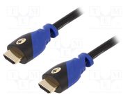Cable; HDCP 2.2,HDMI 2.0; HDMI plug,both sides; PVC; 2m Goobay