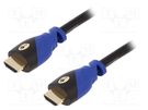 Cable; HDCP 2.2,HDMI 2.0; HDMI plug,both sides; PVC; 3m Goobay