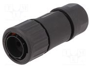 Connector: circular; plug; for cable; PIN: 4; male; w/o contacts AMPHENOL