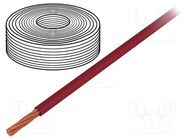 Mains cable; red; Package: 30m; Øcable: 5mm; 8AWG 4CARMEDIA