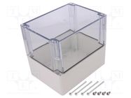 Enclosure: multipurpose; X: 120mm; Y: 160mm; Z: 140mm; EURONORD; grey FIBOX