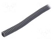Protective tube; Size: 16; PVC; dark grey; L: 25m; with pilot wire PAWBOL