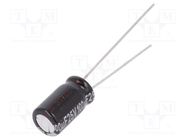 Capacitor: electrolytic; THT; 100uF; 25VDC; Ø6.3x11mm; Pitch: 2.5mm PANASONIC