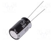 Capacitor: electrolytic; THT; 22uF; 350VDC; Ø12.5x20mm; Pitch: 5mm PANASONIC