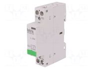 Contactor: 2-pole installation; 20A; 24VAC; NC x2; IKA ISKRA