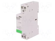 Contactor: 2-pole installation; 20A; 24VAC; NC + NO; IKA ISKRA