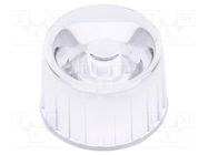 LED lens; round; colourless; 90°; with holder OPTOSUPPLY