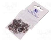 Holder; brown; on round cable; 25pcs; with a nail; 3mm PAWBOL