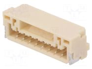 Connector: wire-board; socket; male; PIN: 8; GH; 1A; 50V; horizontal JST