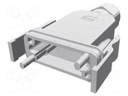 Enclosure for connectors: HDC; for cable; Han GND; IP65; latch HARTING