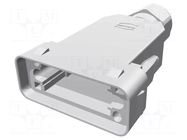 Enclosure for connectors: HDC; for cable; Han GND; IP65; latch HARTING