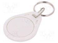RFID pendant; plastic; white; 125kHz; 8BROM 
