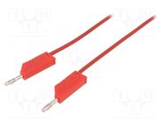 Test lead; 60VDC; 16A; with 4mm axial socket; Len: 1m; red HIRSCHMANN T&M