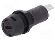 Fuse holder; 5x20mm; 10A; on panel; black; FPG1; 250VAC; UL94V-0 SCHURTER