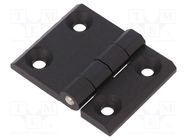 Hinge; Width: 63mm; zinc and aluminium alloy; black; H: 50mm ELESA+GANTER