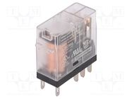 Relay: electromagnetic; DPDT; Ucoil: 230VAC; 5A; 5A/250VAC; RXG SCHNEIDER ELECTRIC