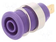 Connector: 4mm banana; socket; 24A; 1kV; Cutout: Ø12.2mm; violet STÄUBLI
