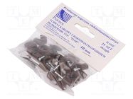 Holder; brown; on round cable; 25pcs; with a nail; 10mm PAWBOL