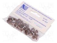 Holder; brown; for flat cable,YDYp 2x1; 25pcs; with a nail 