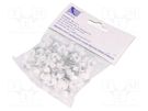 Holder; white; for flat cable,YDYp 3x1; 100pcs; with a nail PAWBOL