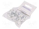 Holder; white; for flat cable,OMYp 2x0,5; 100pcs; with a nail PAWBOL