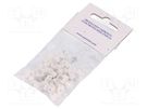 Holder; white; for flat cable,OMYp 2x0,5; 25pcs; with a nail PAWBOL