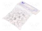 Holder; white; for flat cable,YDYp 3x2,5; 100pcs; with a nail PAWBOL