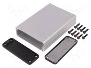 Enclosure: shielding; X: 84mm; Y: 120mm; Z: 28mm; aluminium; natural HAMMOND